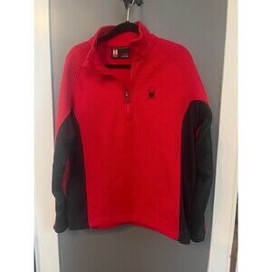 Spyder men’s size large red and black core sweater jacket coat